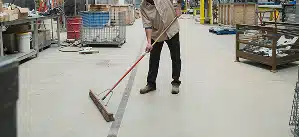 Professional warehouse floor cleaning and sweeping service